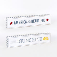 Load image into Gallery viewer, Sunshine and America Reversible Block