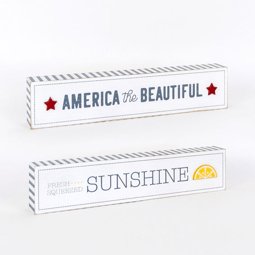 Sunshine and America Reversible Block